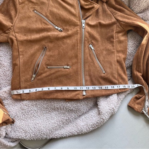 Lulu's Camel Faux Suede 'Suede With Love' Moto Jacket size XL - Picture 13 of 16